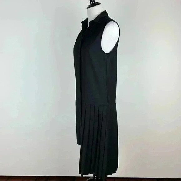 Oak Womens dress size S black wool blend asymmetrical minimalist utilitarian - Picture 6 of 10